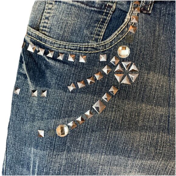 Avenue Jeans Women Size 16 Bedazzled Denim Studded Crystal Bootcut Y2K Rock Star - Picture 4 of 16
